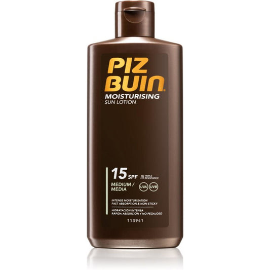 Piz Buin, Moisturizing, Sun Protection, Sunscreen Lotion, SPF 15, UVA/UVB protection, 200 ml
