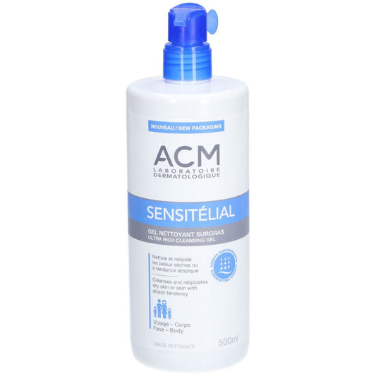 Laboratoire ACM, Sensitelial, Cleansing, Shower Gel, Very Dry To Potentially Atopic Sensitive Skin, 500 ml