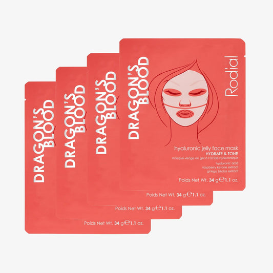 Rodial, Dragon's Blood, Hydrating, Gel Mask, Face, 4 pcs, 4 pcs
