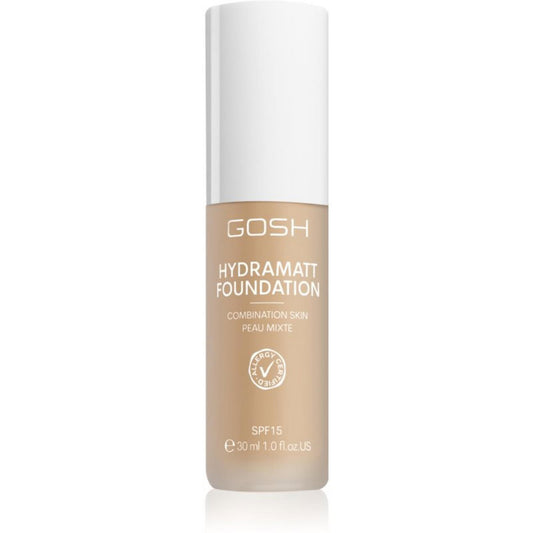 Gosh, Hydramatt, Matte, Liquid Foundation, 006N, Medium Light, SPF 15, 30 ml