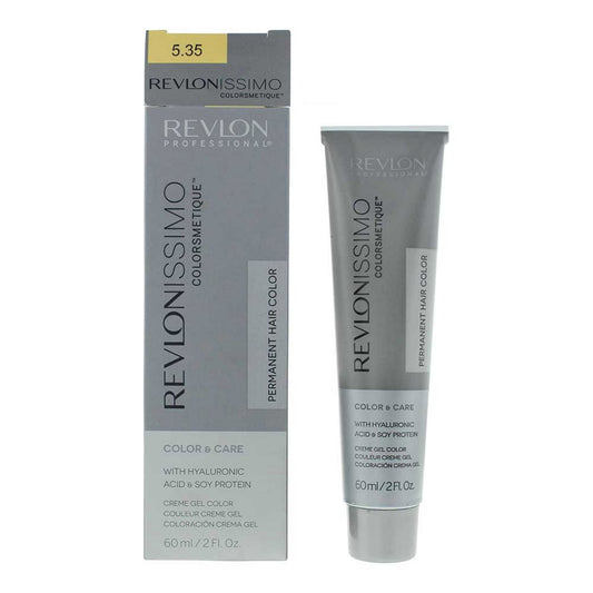 Revlon, Revlonissimo Colorsmetique, Permanent Hair Dye, 5.35 Light Amber Brown, 60 ml